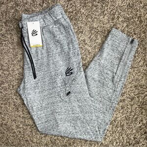 Under Armour Steph Curry Joggers Men’s Medium Heather Gray Fitted 137025-011 NEW